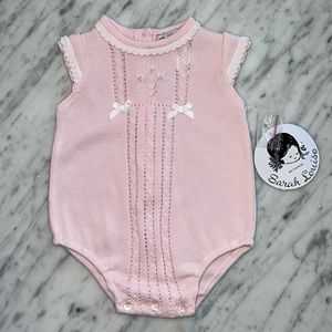 New Sarah Louise Baby Girl Sweater Bubble In Pink